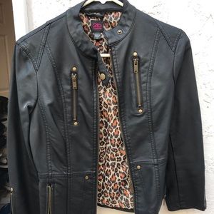 Bebe Faux Leather Jacket XS